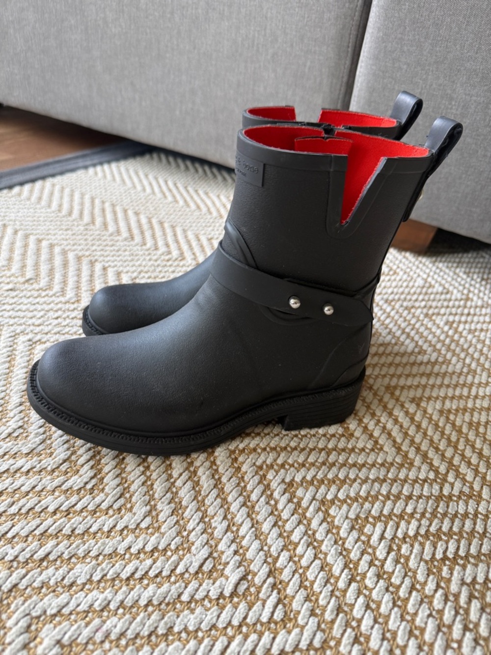 rag & bone Kids Black Boots with Red Lining